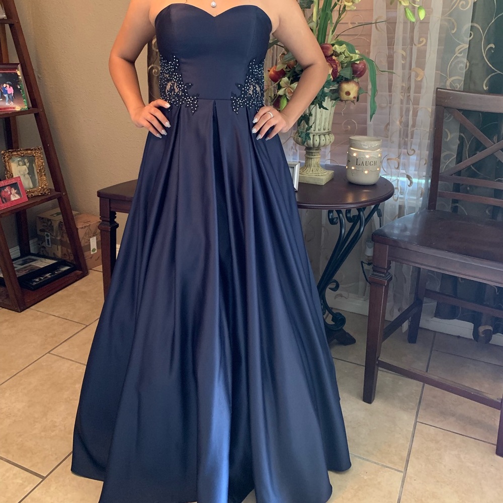 Navy blue formal dress